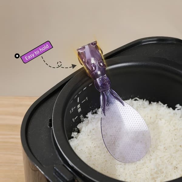2 stående skedar ris spade VIT White