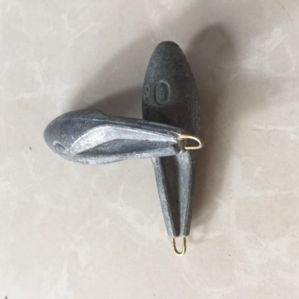 1/2/3/5/10stk Fiske Bly Synker Fiske Vægt Synke 90g(88g)-1pc