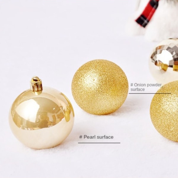 36 STK Christmas Ball Ornaments Sett Juletre Anheng BRUN Brown