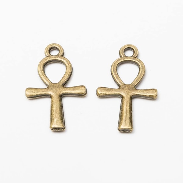 100 kpl Metal Ankh Egyptian Cross Charms uskonnollinen suuri risti