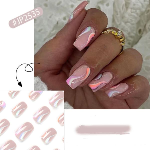 24stk False Nails Long Square JP2530 JP2530 JP2530