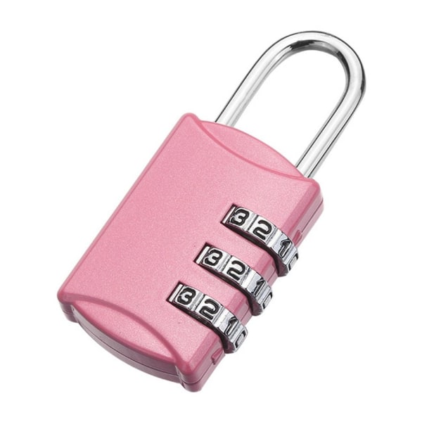 3-siffrigt nummer Lösenordslås Kombination Hänglås ROSA Pink