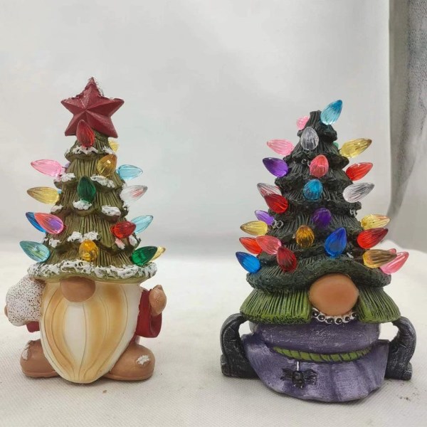Pygmy Tree Lighted Ornament Santa Claus Glödande Dekoration 1 1 1