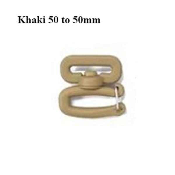 Webbing Spenner Krok Ryggsekk Bag Clips KHAKI 50 TIL 50MM Khaki 50 to 50mm