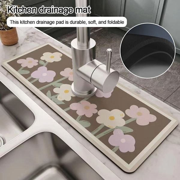 Kran Dräneringsmatta Halkfri, absorberande dyna 2 2 2