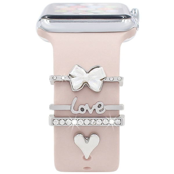 Klokke Band Ornament Dekorativ Ring SØLV HJERTEFORMET silver heart-shaped-heart-shaped