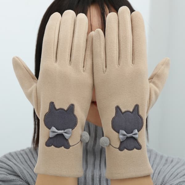 Damhandskar Vintervarm handske BEIGE Beige