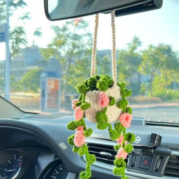 Plantevedhæng Hæklede planter hængende D D D