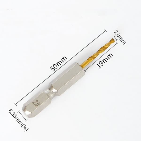 Hulåbner til spiralbor 2MM 2mm