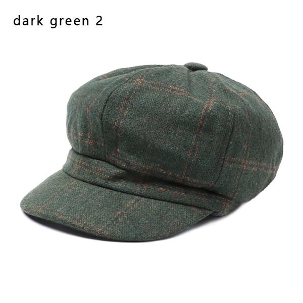 Kahdeksankulmainen Cap Maalari Sanomalehti Lippikset Naiset Baretti DARK GREEN 2 dark green 2