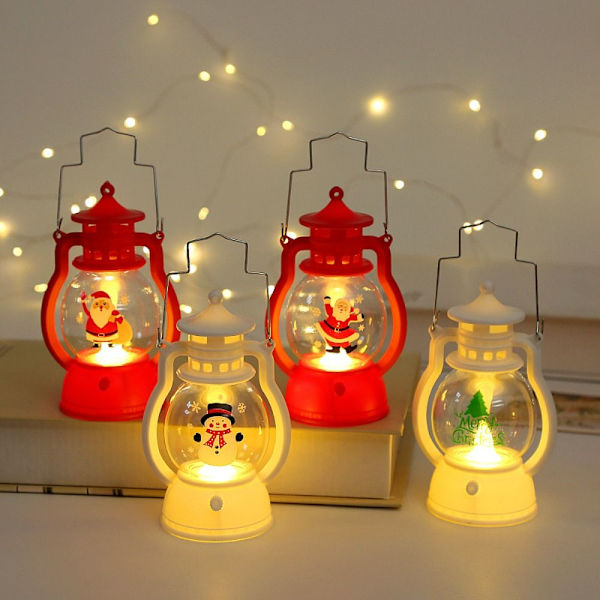 Julens dekorative vindlampe Julelanternelys 3 3 3