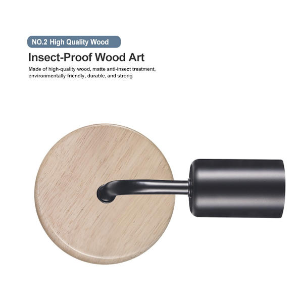Væglampe Sengelampe TRÆ SORT TRÆ SORT Wood Black