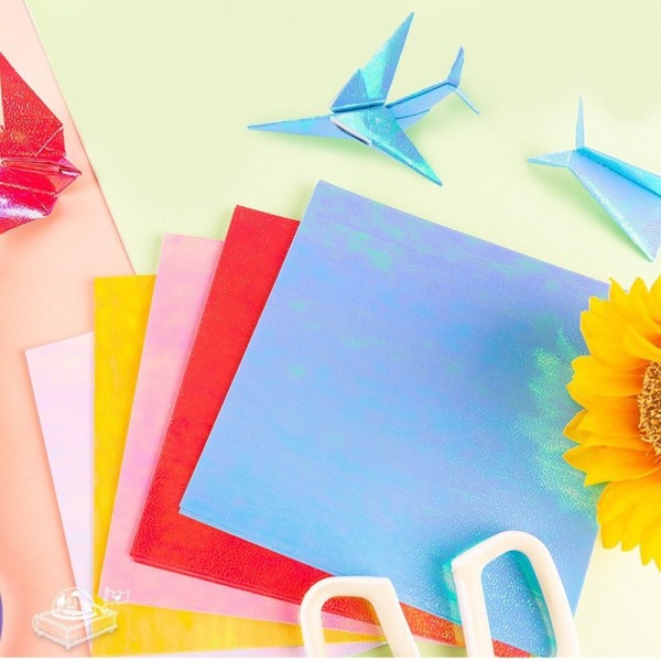 50 stk Firkantet Origami Papir Foldepapir PEARLESCENT PEARLESCENT Pearlescent