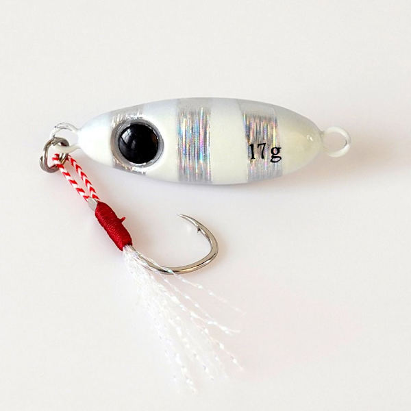 3st Micro Metal Jig Fiskedrag Konstgjorda falska fiskdrag White 17g