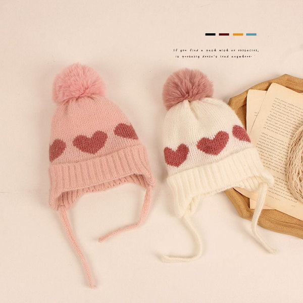Stickad cap för barn ROSA Pink