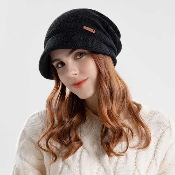 Stickad mössa Beanies BLÅ blue
