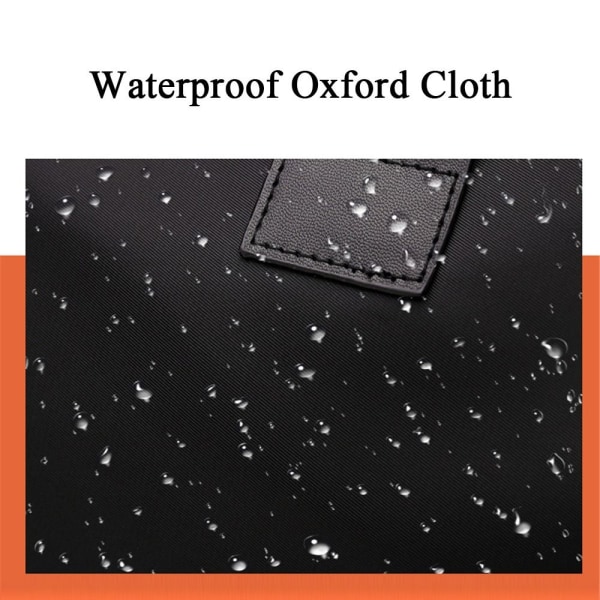 Vintage vattentät axelväska i nylon för kvinnor Crossbody-väska svart