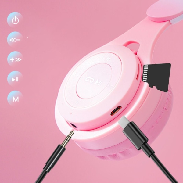 Langattomat kuulokkeet Bluetooth kuulokkeet PINK pink
