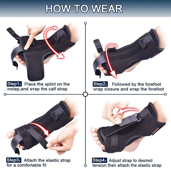 Plantar Fasciitis Natteskinne Foddrop Ortose