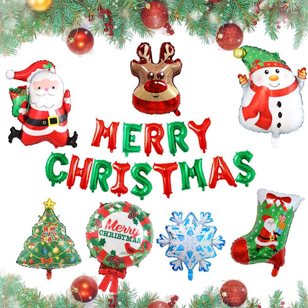 3 st julfolieballong uppblåsbar ballong JOMTECLAUS 2 Santa Claus 2