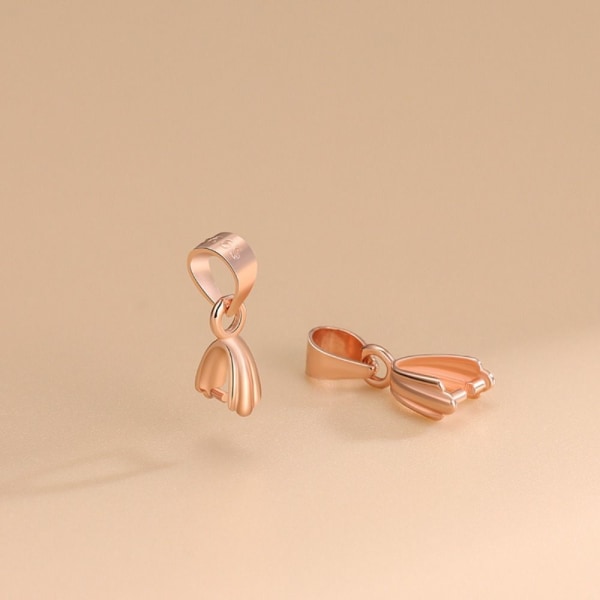 3kpl 925 Sterling hopea riipus kaulakoru lukko ROSE Rose gold-L