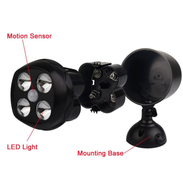 Spotlight 4 LED'er 600 Lumen