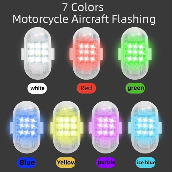 7 farger LED Strobelys Flylys FJERNKONTROLL FJERNKONTROLL Remote control