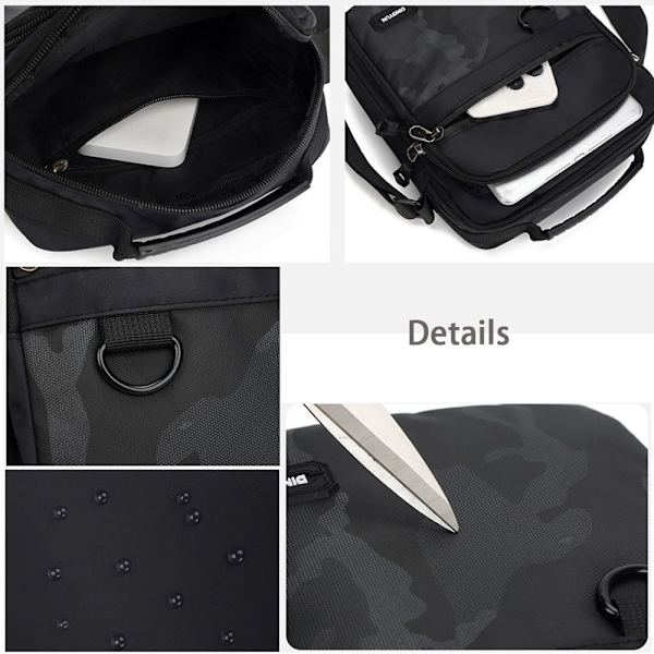 Messenger Bag Travel Crossbody Laukut MUSTA black