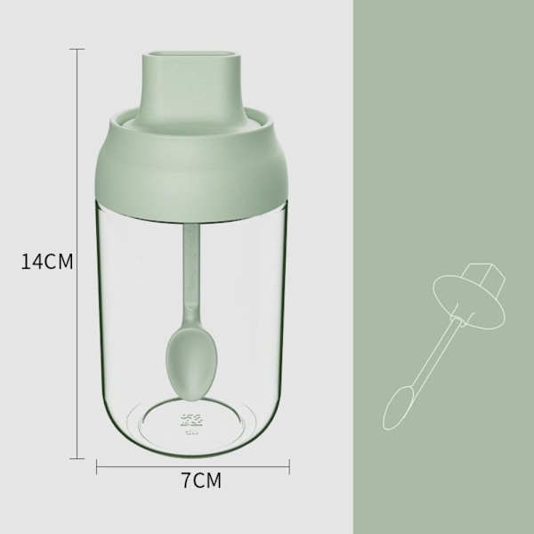 Krydderiboks i glas GRØN A A green A-A