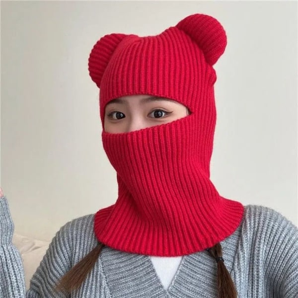 Skjerfsett, hette Balaclava for kvinner ROSA pink