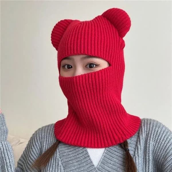 Tørklæde Sæt Hætte Balaclava Dame KAFFE coffee