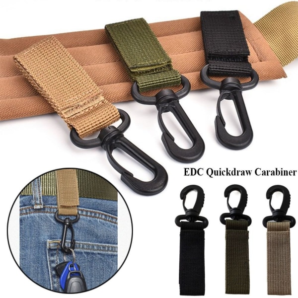 4st Webbing Ryggsäcksrem Quickdraw Karbinhake KHAKI STYLE 2 Khaki Style 2-Style 2