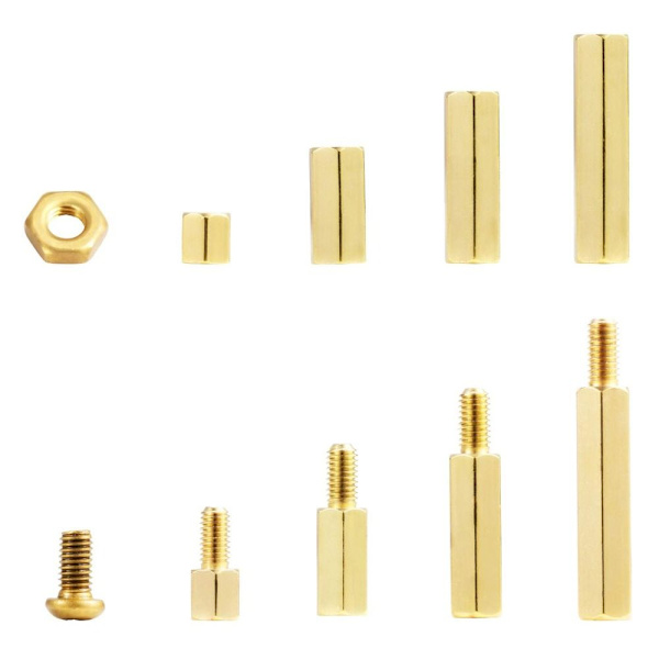 180 stk Hex Messing Spacer Sortiment Kit Standoff skruemutter