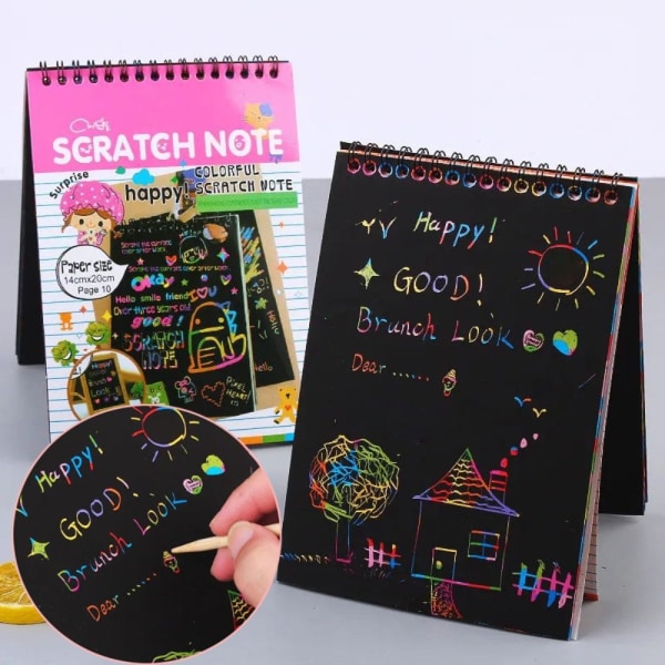Scratch Notebook Scratch Art Painting Doodle SORANGE ORANGE SOrange