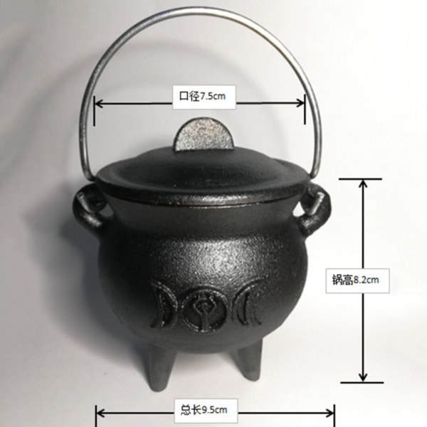 Sacrificial Witch Pot Wizard's Magic Pot TRE FASE MÅNED Three phase month