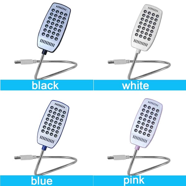 LED-leselampe USB-boklys BLÅTT Blue