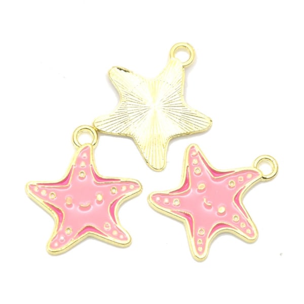 50 stk Sea Life Charms Ocean Theme anheng Legering emalje anheng