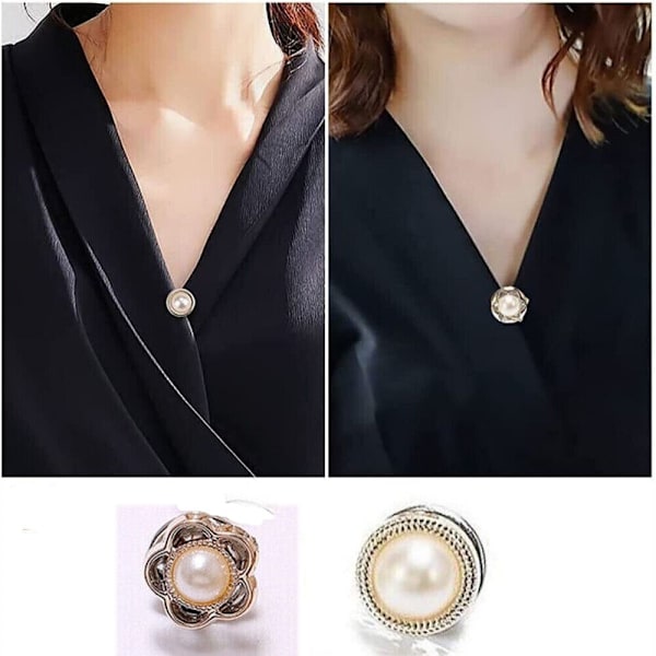 Knapp Brosje Perle Rhinestone Button 06 06 06