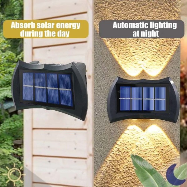 LED Solar Light Utvendig Vegglampe 4LED FARGERIK 4LED FARGERIK 4LED Colorful