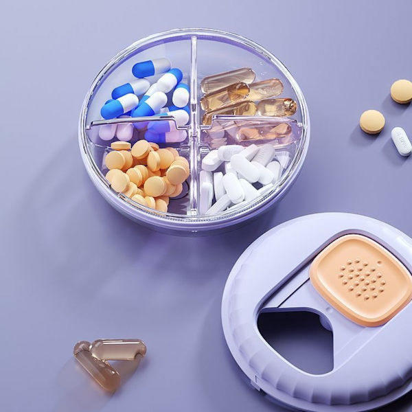 Pill Box Pill Organizer GRØNN Green