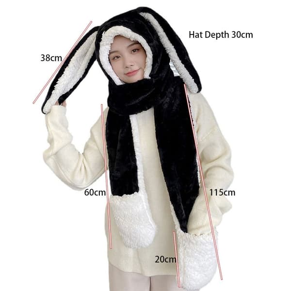 Halsduk Mössa Handskar Warm Ear Hats GRÅ grey