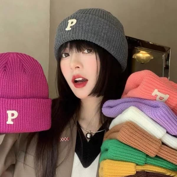 Fleece varm stickad mössa cap mössa GRÅ grey