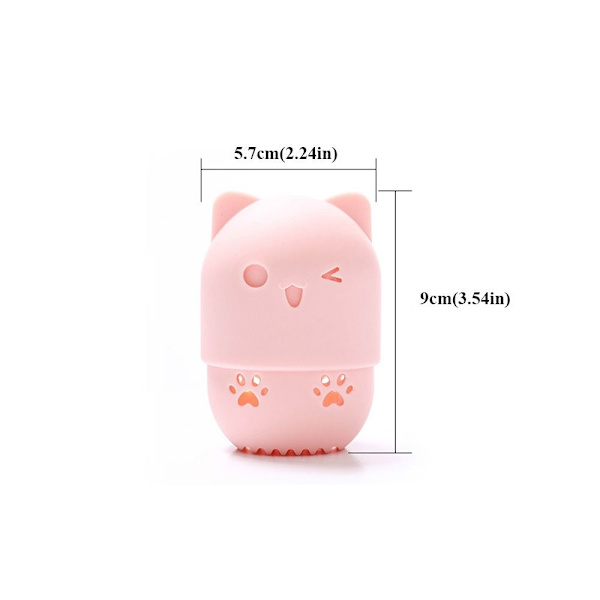 2 STK Powder Puff Holder Makeup Svampbeholder GRØNN green