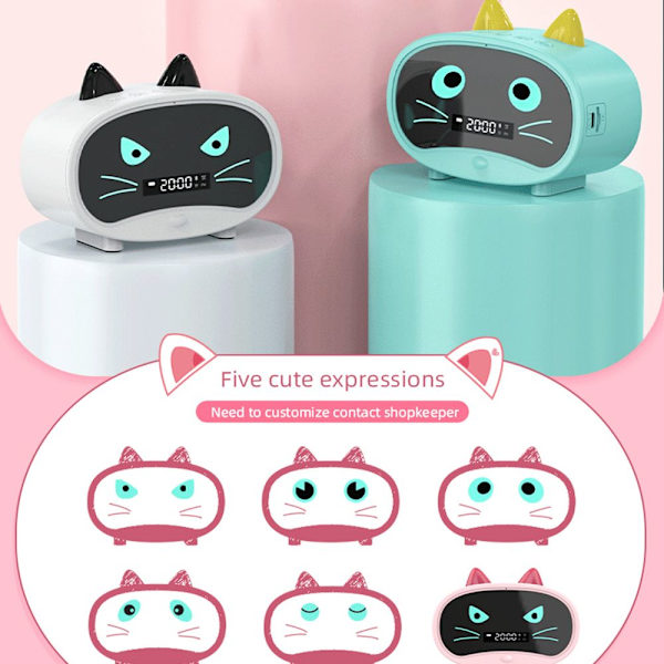 Trådlös Bluetooth -högtalare Smart Alarm Clock Audio ROSA Pink