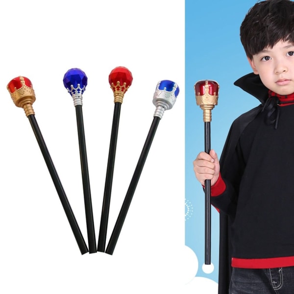Kong Dronning Scepter Prinsesse Prins Cane BLÅ DRONNING DRONNING Blue Queen-Queen
