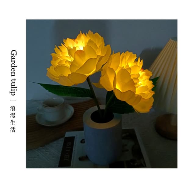 Led Peony Night Light Night Light 2 2 2