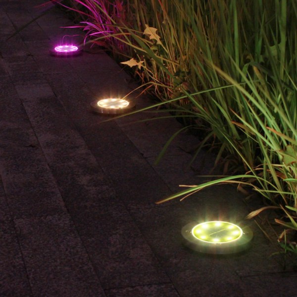 Gräsmatta Lampa Solar Ground Lights RGB RGB