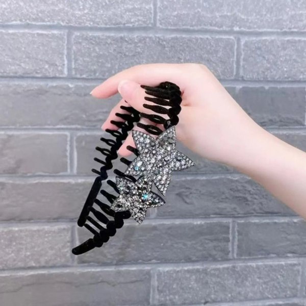 Pannband Rhinestone Comb Strass Pannband SILVER silver