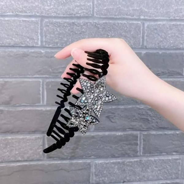 Pannebånd Rhinestone Comb Rhinestone Pannebånd SØLV silver