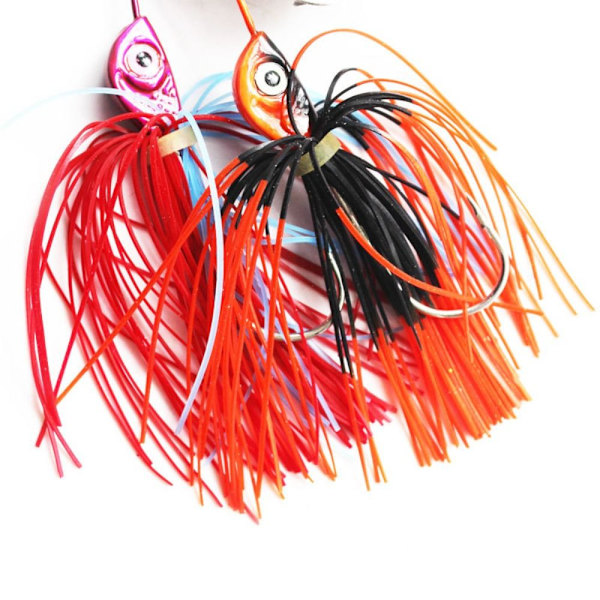 2kpl partakalastus, jossa koukku ORANSSI orange